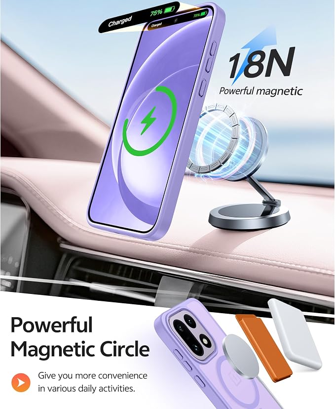 FNTCASE for Oneplus 15 Case: Magnetic Matte Translucent Frosted Slim Shockproof Cell Phone Cover | Durable Screen Protector | Military Grade Protection Drop Proof Protective Cases, 6.78 inches