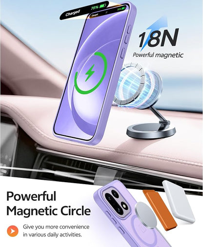 FNTCASE for Oneplus 15 Case: Magnetic Matte Translucent Frosted Slim Shockproof Cell Phone Cover | Durable Screen Protector | Military Grade Protection Drop Proof Protective Cases, 6.78 inches