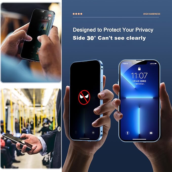 Magnetic Privacy Case for iPhone 17 Pro Max with Full Camera Lens Protector [Safety Buckle Lock] [Fits for MagSafe] Anti Peep Privacy Screen Protector Double Sided Glass Mag-Safe Case for 17 Max