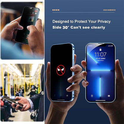 Magnetic Privacy Case for iPhone 17 Pro Max with Full Camera Lens Protector [Safety Buckle Lock] [Fits for MagSafe] Anti Peep Privacy Screen Protector Double Sided Glass Mag-Safe Case for 17 Max