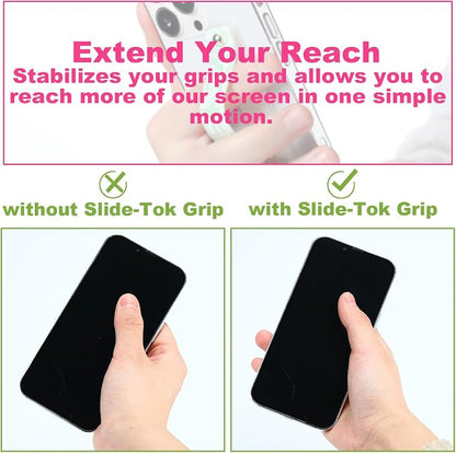 Weewooday 6 Pieces Phone Grip Holder Cell Phone Grip Strap Telescopic Finger Strap Stand Universal Finger Kickstand for Most Smartphones(Cute)