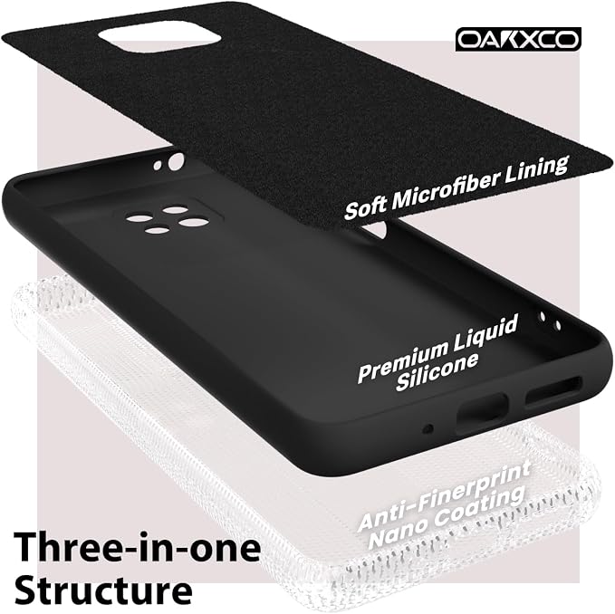 oakxco for Motorola Moto G Power 2021 Phone Case Liquid Silicone, Thin Slim Soft Rubber Gel TPU Plain Simple Cover for Women Girl Cute, Matte Solid Color, Black