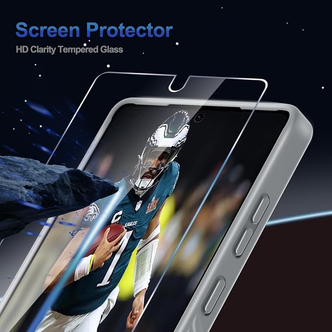 for Samsung Galaxy S25 Ultra Case with Screen Protector+Lanyard Wrist Strap,Magnetic Translucent Matte Rugged Slim Phone Cover Built in Invisible Kickstand [Fit for MagSafe],2025 Grey