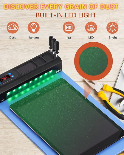 Heating Pad with Built-in Led Light, Fast Heat Plate LCD Screen Separator Machine for Phone Ipad Repair 14.2” Heat Mat Screen Removal Tool with Accessory Storage (110V/220V)