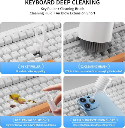 Keyboard Cleaning Kit Laptop Cleaner,20-in-1 Computer Screen Cleaning Brush Tool,for airpods,Keyboard,Earbuds,MacBook,iPhone,Phone,Device,MacBook,Device Cleaning kit