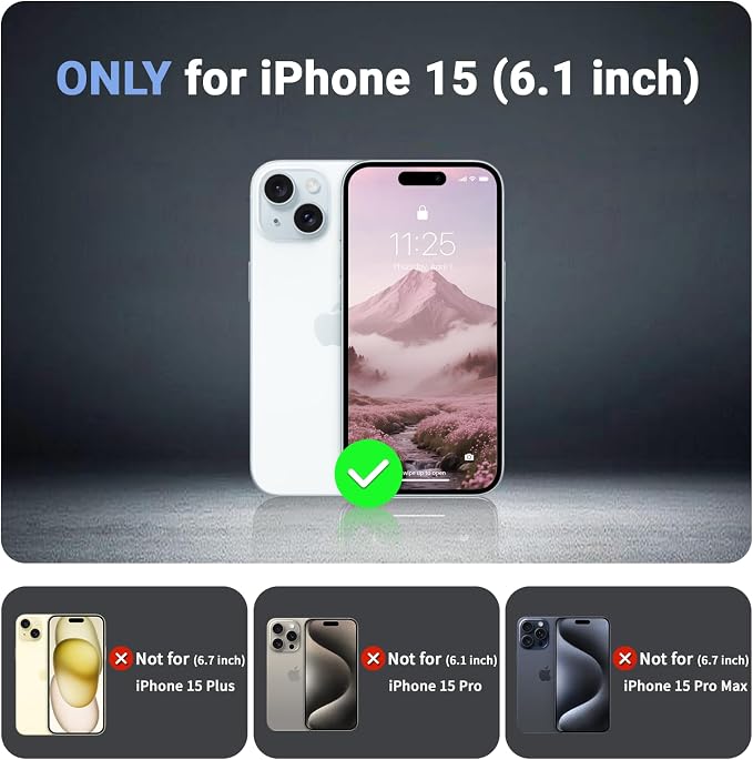 jaroco Magnetic for iPhone 15 Case, [Compatible with MagSafe][Military Grade Drop Protection][Heavy Duty Protection][Non-Slip][Shockproof] 2-Layer Durable Bumper Phone Case 6.1''-Pink