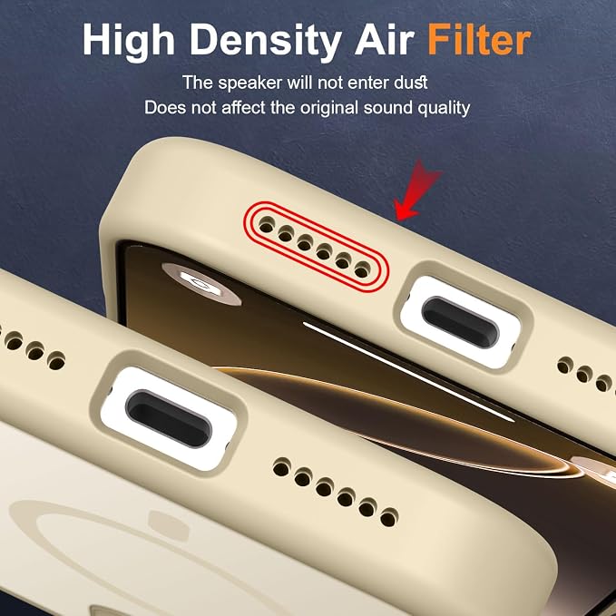MOCCA Strong Magnetic for iPhone 16 Pro Phone Case, [Compatible with Magsafe][16FT Mil-Grade Drop Protection] Slim Thin Translucent Matte Protective Cover Case for iPhone 16 Pro Case, Light Gold