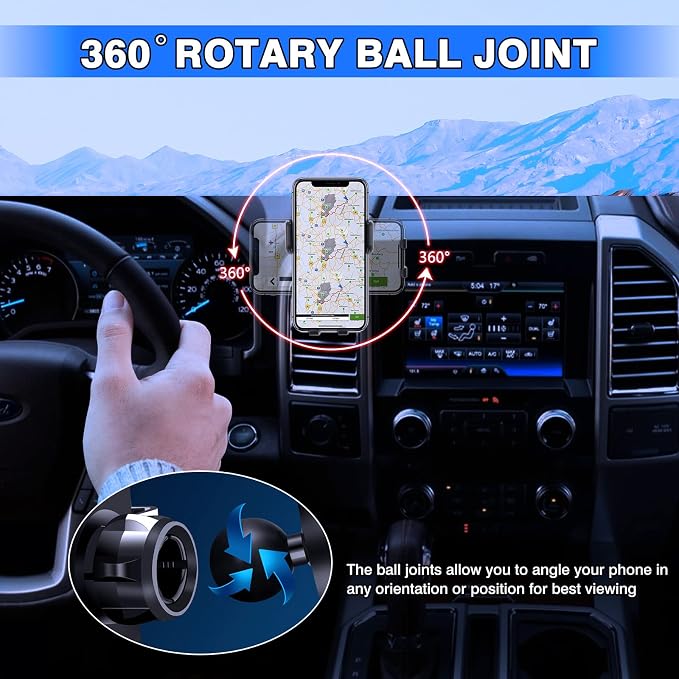 Karltys Car Phone Holder Mount for Ford F150 2021 2022-2025 2026, Dash Air Vent Cell Phone Holder Mount for 2025 F-150, Hands Free Phone Cradle Stand for All iPhone Android Smartphones
