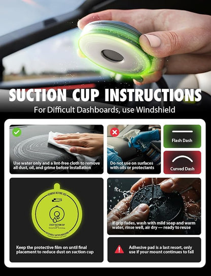 Bracketron TripGrip PRO Car Phone Holder Mount - Phone Holders for Your Car with 7.5" Flexible Gooseneck for Dash & Windshield - Compatible with Most Smartphones