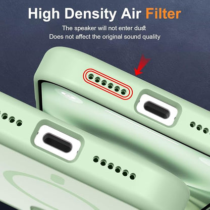 MOCCA Strong Magnetic for iPhone 16 Case, [Compatible with Magsafe][16FT Mil-Grade Drop Protection] Slim Thin Translucent Matte Protective Cover Case for iPhone 16 Phone Case 6.1", Light Green
