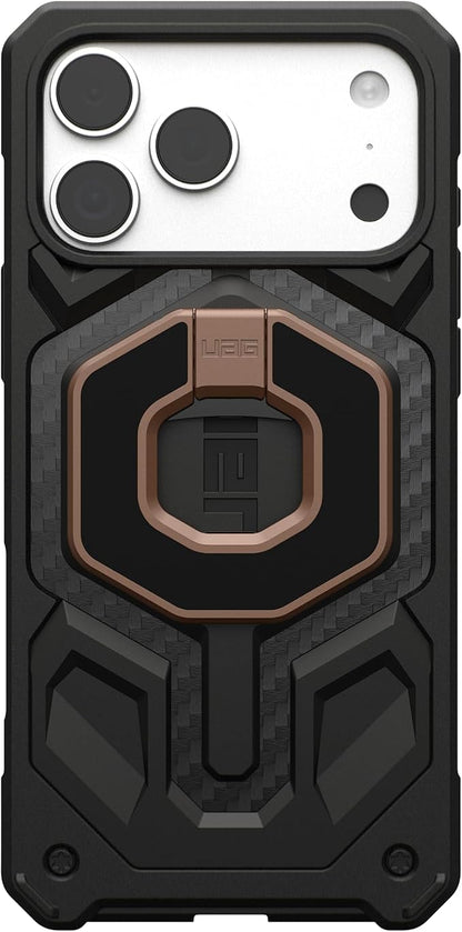 URBAN ARMOR GEAR UAG Magnetic Ring Stand Monarch Mag2 w/Built-in Bottle Opener - Ultra-Strong Double Magnet MagSafe Compatible Metal Phone Ring Grip 360 Rotation Kickstand, Aged Bronze