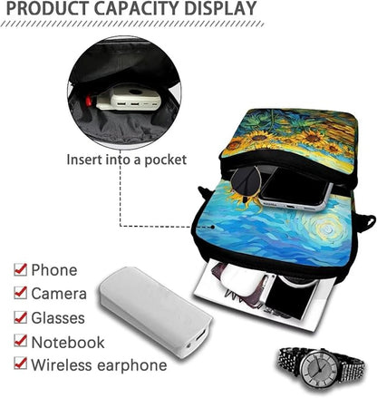 Men's Crossbody Bag, Small Cell Phone Wallet, Women's Shoulder Handbag, Travel Gym Bag