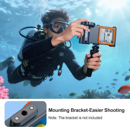 Beasyjoy Waterproof Phone Case, Underwater Snorkeling Diving Case for iPhone 16/15/14/13/12 Pro Max Samsung Galaxy S25/S24/S23 Ultra, Professional Scuba Dive Housing for Underwater Photo & Video, Blue