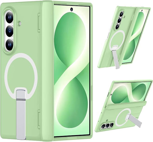 For Samsung Galaxy Z Fold 8 Ultra Case with Kickstand & Screen Protector | MagSafe-Compatible,Military Grade Drop Tested Non-Slip Slim Shockproof Case for Samsung Galaxy Z Fold 8 Ultra-Matcha Green