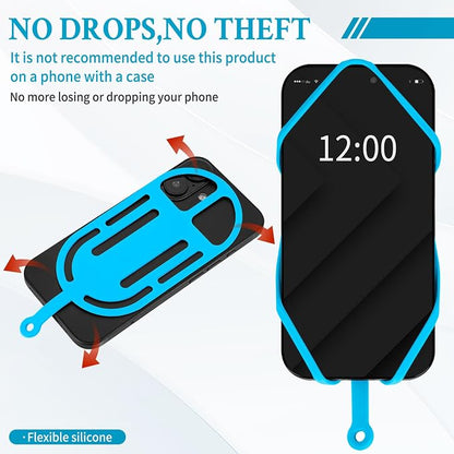 HOTEMIA Silicone Phone Lanyard Holder with Carabiner, Universal Phone Strap,Anti-Theft Phone Case with retractable tether
