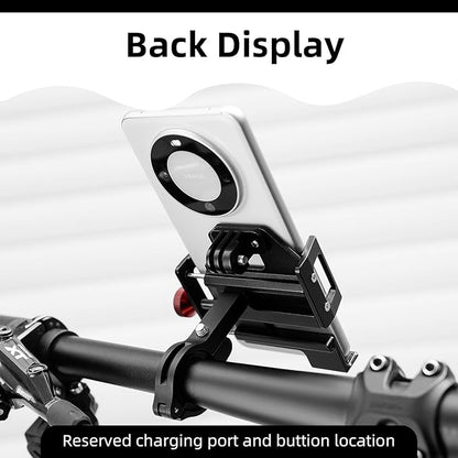 ROCKBROS Bike Phone Holder, Aluminum Bike Phone Mount Holder,Handlebar Mounted Cell Phone Holder Universal Bicycle Phone Mount for 4.7-7.1 Inch Phones
