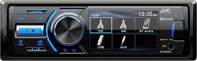 JVC - KD-X560BT - Digital Media Car & Marine Bluetooth Receiver iPhone/Android/USB/AUX Car Stereo with Rear Camera Input