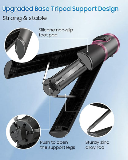 67" Selfie Stick Tripod, All in One Phone Tripod with Wireless Remote, Extendable Compact Tripods Portable Travel Stand for iPhone Android Selfie/Video Recording/Live Stream/Vlog