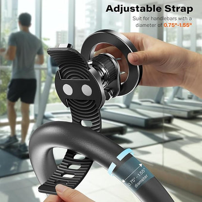 A2C Phone Holder for Peloton Bike, Stroller Phone Holder with Strong Magnets, Rotatable & Foldable Magnetic Phone Mount for Shopping Cart, Treadmill, Exercise Bike, Compatible with iPhone & Android