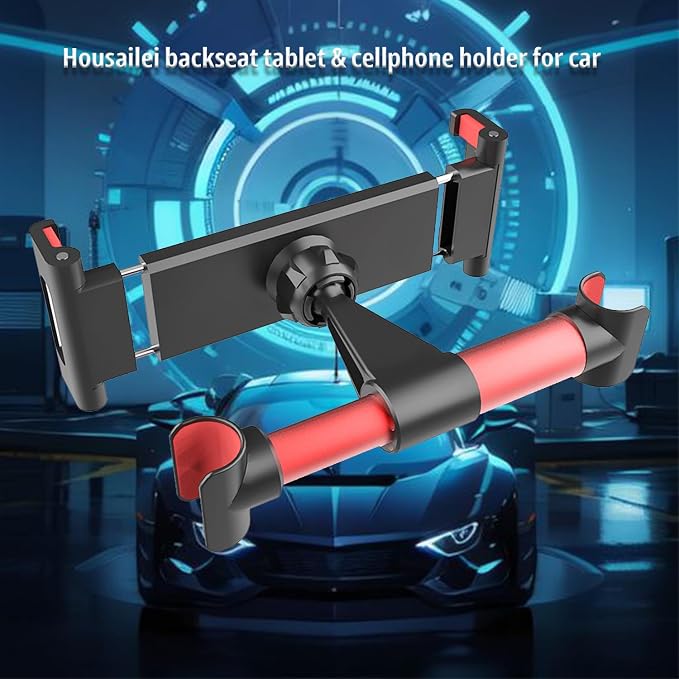 Car Backseat Headrest Tablet Holder Mount Cellphone Stand 360° Swivel Rotating Angle Compatible with ipad/Plus/pro/All 4.7-10.5" Cellphones and Tablet