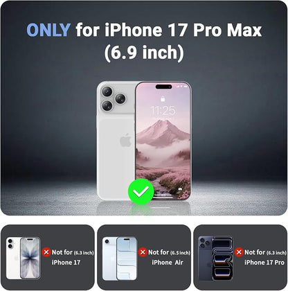 jaroco Magnetic for iPhone 17 Pro Max Case, [Compatible with MagSafe][Military Grade Drop Protection][Heavy Duty Protection][Non-Slip][Shockproof] 2-Layer Durable Bumper Phone Case 6.9''-Pink