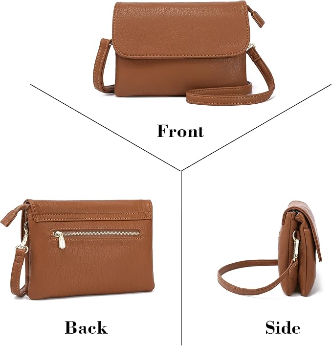 MINICAT RFID Blocking Small Crossbody Bags for Women Vegan Leather Mini Travel Purses Cell Phone Purse Cross Body Bag