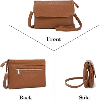 MINICAT RFID Blocking Small Crossbody Bags for Women Vegan Leather Mini Travel Purses Cell Phone Purse Cross Body Bag
