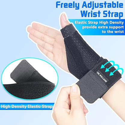 Reversible Thumb & Wrist Stabilizer splint for BlackBerry Thumb, Trigger Finger, Pain Relief, Arthritis, Tendonitis, Sprained and Carpal Tunnel Supporting, Lightweight and Breathable L/XL