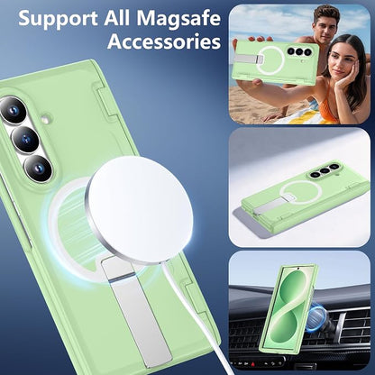 For Samsung Galaxy Z Fold 8 Ultra Case with Kickstand & Screen Protector | MagSafe-Compatible,Military Grade Drop Tested Non-Slip Slim Shockproof Case for Samsung Galaxy Z Fold 8 Ultra-Matcha Green