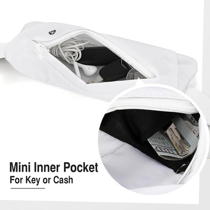 WHIPPY Slim Running Belt Fanny Pack for Women Men Elastic Runners Belt Waist Pouch Chest Bag Phone Holder Waist Pack for Running Hiking