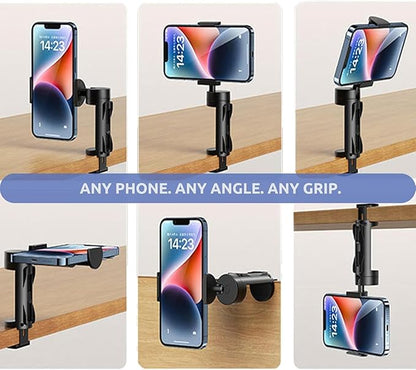 5 PACK Airplane Phone Holder Travel Essentials Accessories – Universal Hands Free Cell Phone Stand Mount for Air Plane Table Seat Desk, Cruise, Car & Flight – Mini Size for Vacation, iPhone, Samsung