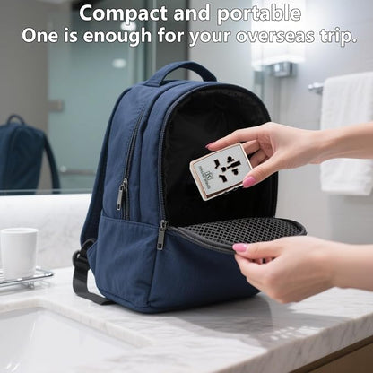 Universal Travel Adapter 45W with 5 Ports (3 USB-C, 2 USB-A) Worldwide Charger for USA, Europe, UK, Australia, Asia & 150+ Countries International Power Plug