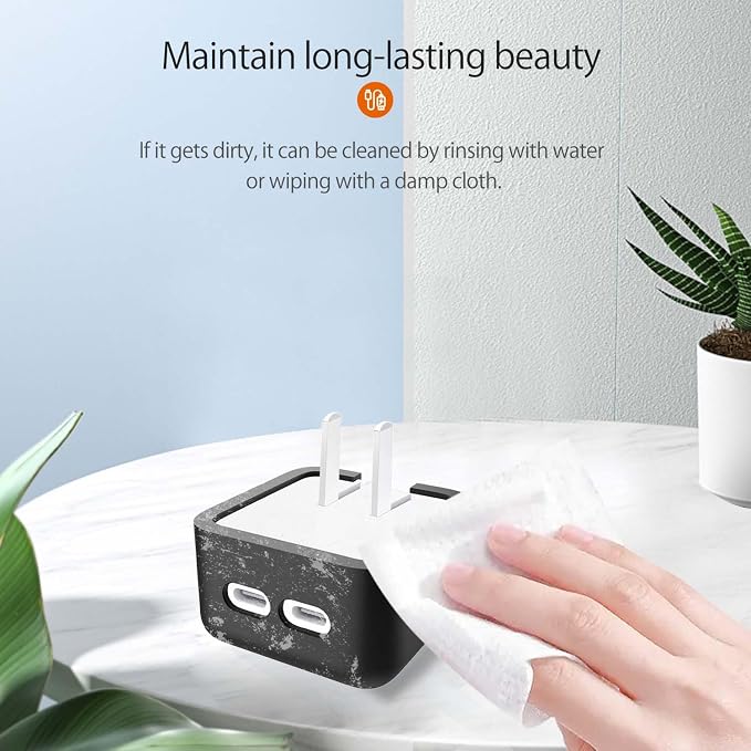 Case for Apple 35W Power Adapter,NOUKAJU Silicone Protective Cover,Drop-Proof,Scratch-Proof,Shock-Proof,Protective Case for Apple 35W Charger(Black)
