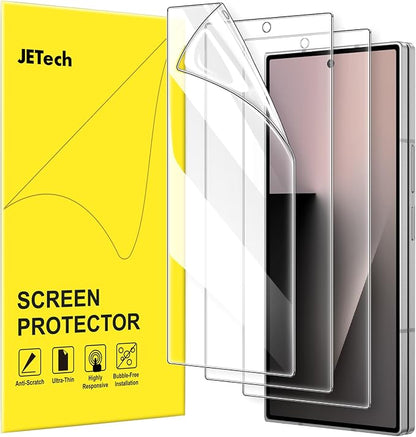 JETech Front Screen Protector for Samsung Galaxy Z Fold 7, 3-Pack | Full-Coverage PET Film, HD Clear, Case-Friendly Design