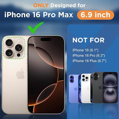 Beasyjoy for iPhone 16 Pro Max Case Waterproof, Metal Heavy Duty Full Body Protective Case with Built-in Screen Protector, Military Grade Shockproof Defender Cover for iPhone 16 Pro Max 6.9", Yellow