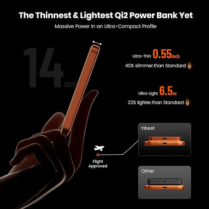 Qi2 Certified Magnetic Power Bank 10000mAh, 15W Fast Wireless Charger, Ultra-Slim LiFePO4 Battery Pack with 20W PD USB-C, Portable Charger for iPhone 17-12, Apple Watch & AirPods