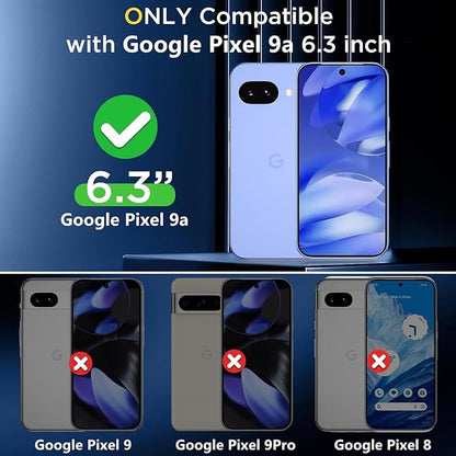 Battery Case for Pixel 9a,10000mAh Portable Protective Smart Wireless Charging Case Support Carplay Compatible with Pixel 9a(6.3 inches) Rechargeable Extended Battery Charger Cover(Black)