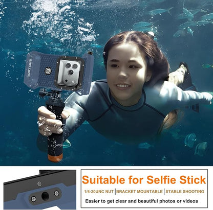 2026 Diving Snorkeling Phone Case for iPhone 17/16/15/14/13/12/11 Pro Max/XS/X Samsung Galaxy S26/S25/S24 Professional Scuba Dive Waterproof Underwater Photo Video Cover (5TH Gen, Blue-)