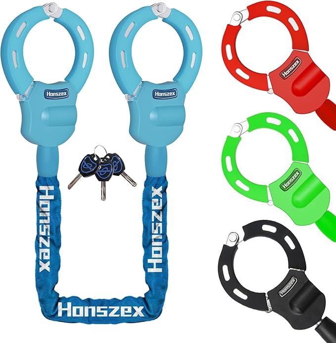Scooter Lock, Scooter Locks Anti Theft, 36.22inch Colorful Electric Scooter Handcuff Lock, Bike Locks High Security with Key, Accessories for E Scooter, E Bike
