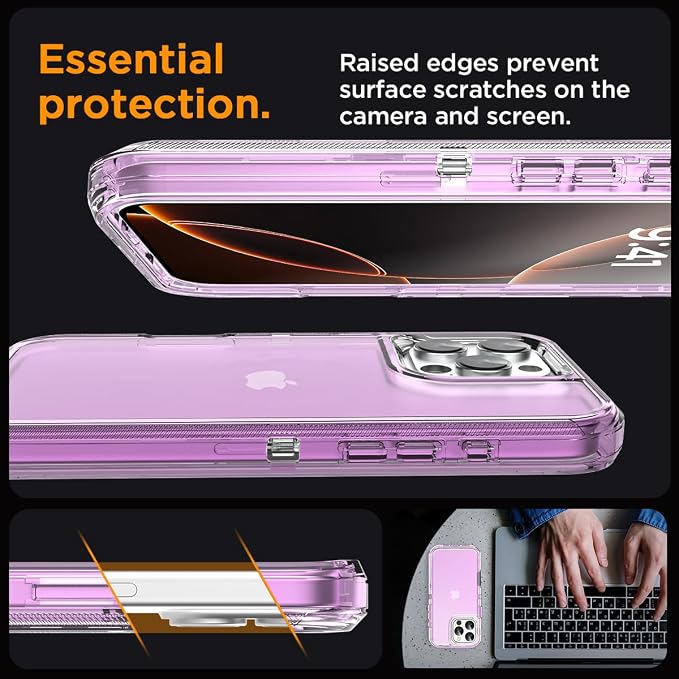 AICase for iPhone 16 Pro Max Case Clear 3 in 1 Heavy Duty Drop Protection Full Body Rugged Shockproof/Dust Proof 3-Layer Military Protective Tough Durable Cover for iPhone 16 Pro Max 6.9"_3