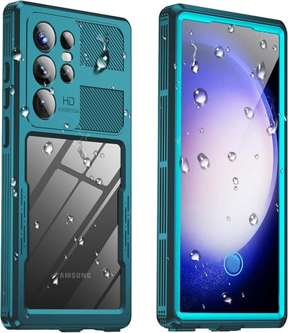 for Samsung Galaxy S23 Ultra Waterproof Case, [IP68 Water Proof] [Built-in Screen Protector], Magnetic Heavy Duty Military Grade Rugged Phone Case for S 23 Ultra 6.8", Teal