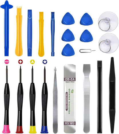 22 Piece Professional Electronics Opening Pry Screwdriver Set Multiple Functions Tool Repair Kit, for Cellphone iPhone Laptops Tablets Pry Open Replace Screen Battery and More