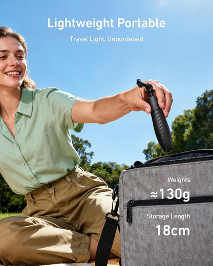 TELESIN 18.1'' Mini Selfie Stick Tripod for DJI OSMO Nano Action 6 5 4,GoPro Hero 13 12,Insta360 X5 X4,Xtra Edge Camera Accessories,360°Adjustable Monopod,Vlog Extended Handle Grip,Magnetic Base Stand