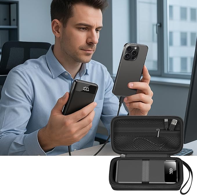 ANKHOH Portable Bank Charger Case for Charmast for VRURC for OHOVIV for SABANI for YILANS for CFIAI for LOVELEDI for RGVOTA for Miday for RONEGN for POIYTL for IAPOS Fast Charging Battery(Black)