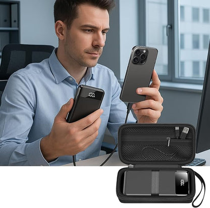 ANKHOH Portable Bank Charger Case for Charmast for VRURC for OHOVIV for SABANI for YILANS for CFIAI for LOVELEDI for RGVOTA for Miday for RONEGN for POIYTL for IAPOS Fast Charging Battery(Black)