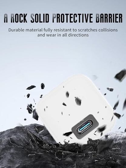 Case for Anker Nano 45W USB-C Charger (Model: B2692), Kids-Friendly Soft Silicone Protective Cover, Shockproof, Waterproof (White)