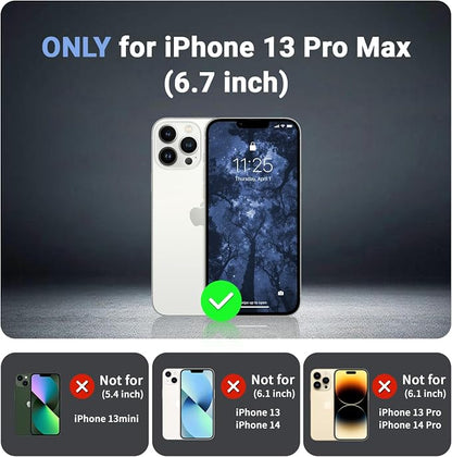 jaroco Magnetic for iPhone 13 Pro Max Case, [Compatible with MagSafe][Military Grade Drop Protection][Heavy Duty Protection][Non-Slip][Shockproof] 2-Layer Durable Bumper Phone Case 6.7''-Blue Purple