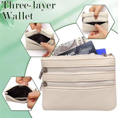 4P Clip and Go Strap for Phone with Wallet Crossbody, Stylish and Versatile Phone Strap with Zippered Pouch with Patterned Suspenders for Protecting Money & Cards