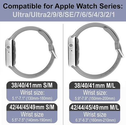 The LORD is my Shepherd Watch Band compatible with Apple Watch Laser Engraved iWatch Band Silicone 38mm 40mm 41mm 42mm 44mm 45mm 49mm Strap Jesus Psalm Christian God (38/40/41mm M/L, Grey)