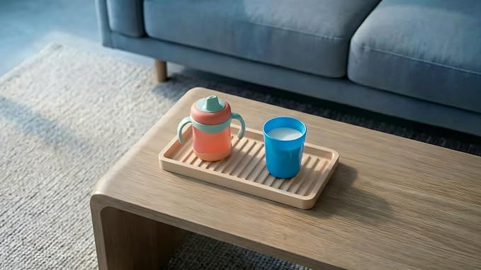 Happitasa Silicone Kitchen Sink Organizer Tray, Sponge Holder and Countertop Protector | Bathroom and Kitchen Soap Dish and Dispenser Tray (Sand Dollar, 9"x3.5", 5.6 Ounces)